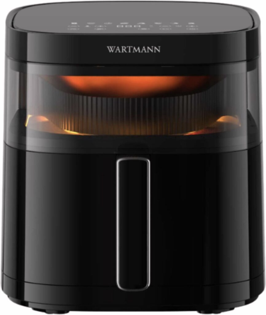 Review van de Wartmann Airfryer (WM-2312 AF) is een krachtige heteluchtfriteuse met een inhoud van 5,7 liter, speciaal ontworpen om gezond en snel te koken.