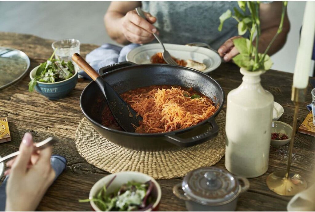 gietijzeren wokpan